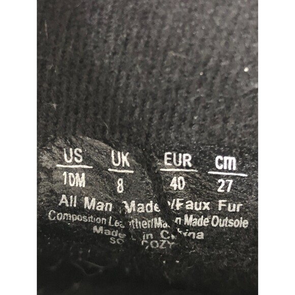 Dr. Scholl's So Cozy Women 10M Black Leather Lace Up Faux Shearling Ankle Bootie - Picture 7 of 7